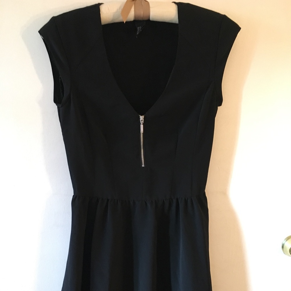 Black dress with zipper front